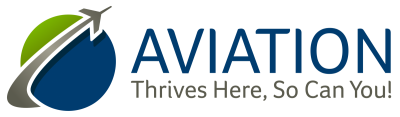 Text reads: "Aviation Thrives Here, So Can You!"