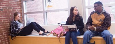 Students in study space