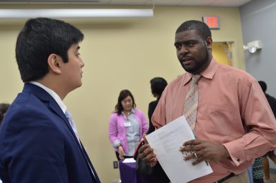 Employer speaking with DCCC student.