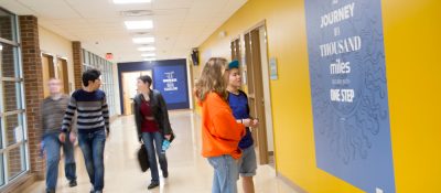 Young Students in hallway