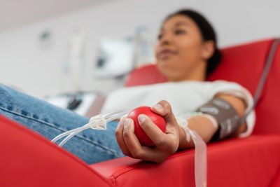 person donating blood