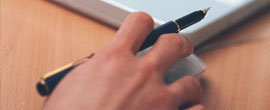 hand with pen