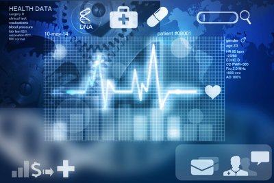 Medical symbols on illustrative graphic