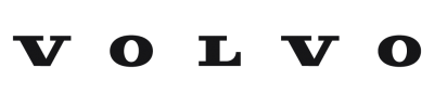 Volvo logo. Black text on white background