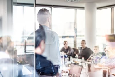 Workshop taking place in board room
