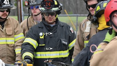 Firefighters at Emergency Services College