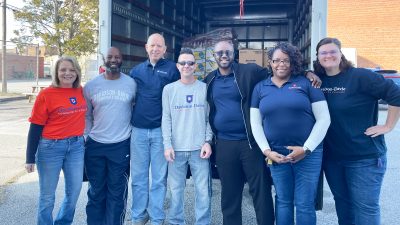 Volunteers who prepared backpacks & unloaded the pantry truck at Communities in Schools of Thomasville.