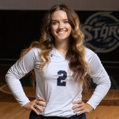 Storm Volleyball Player Wearing Number 1 White Jersey