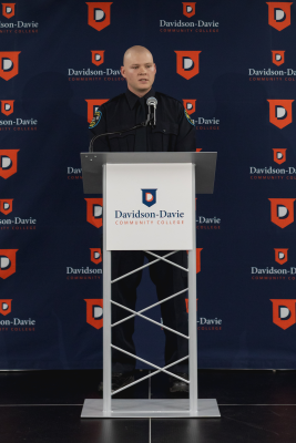Brandon Leonard, Session Class Leader, addressed the graduating class during the ceremony and encouraged the class to serve with integrity and respect. Leonard was also recognized for highest test average and highest BLET test score during the event.