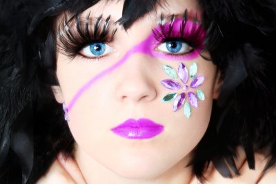 Girl in artistic cosmetics