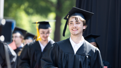 Davidson-Davie Graduate in Cap and Gown