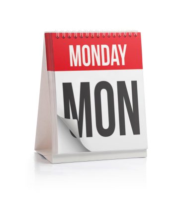 Calendar with Monday on top