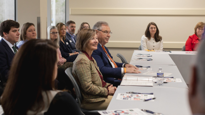 Lieutenant Governor Rachel Hunt and North Carolina Senator Jim Burgin lead Task Force meeting.